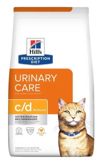 Alimento Hill's Prescription Diet Urinary Care c/d para gato adulto sabor pollo en bolsa de 1.8kg