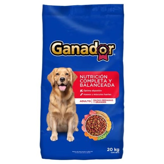 Alimento seco para perro Ganador adulto razas medianas y grandes 20kg
